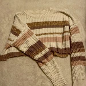 Aeropostale knitted crop top striped sweater